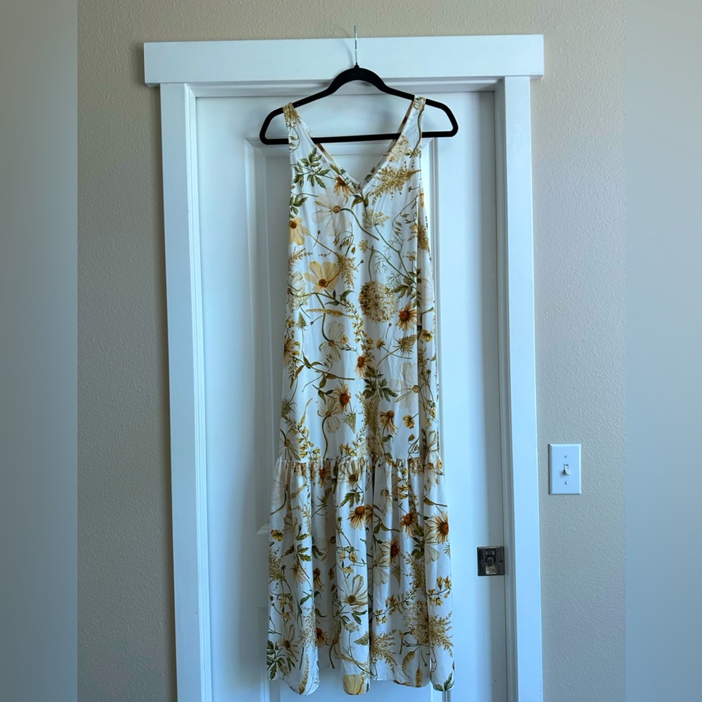 Yellow Floral Maxi Dress - H&M - S